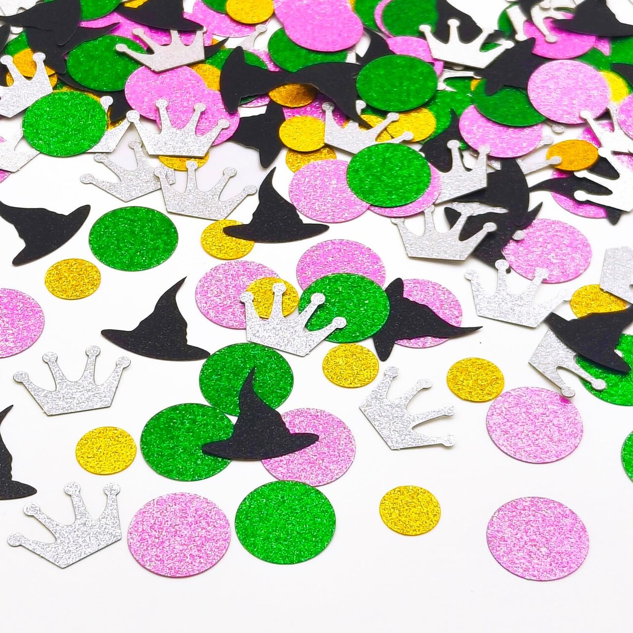 200Pcs Witch Movie Themed Table Confetti, Pink Green Witch Theme